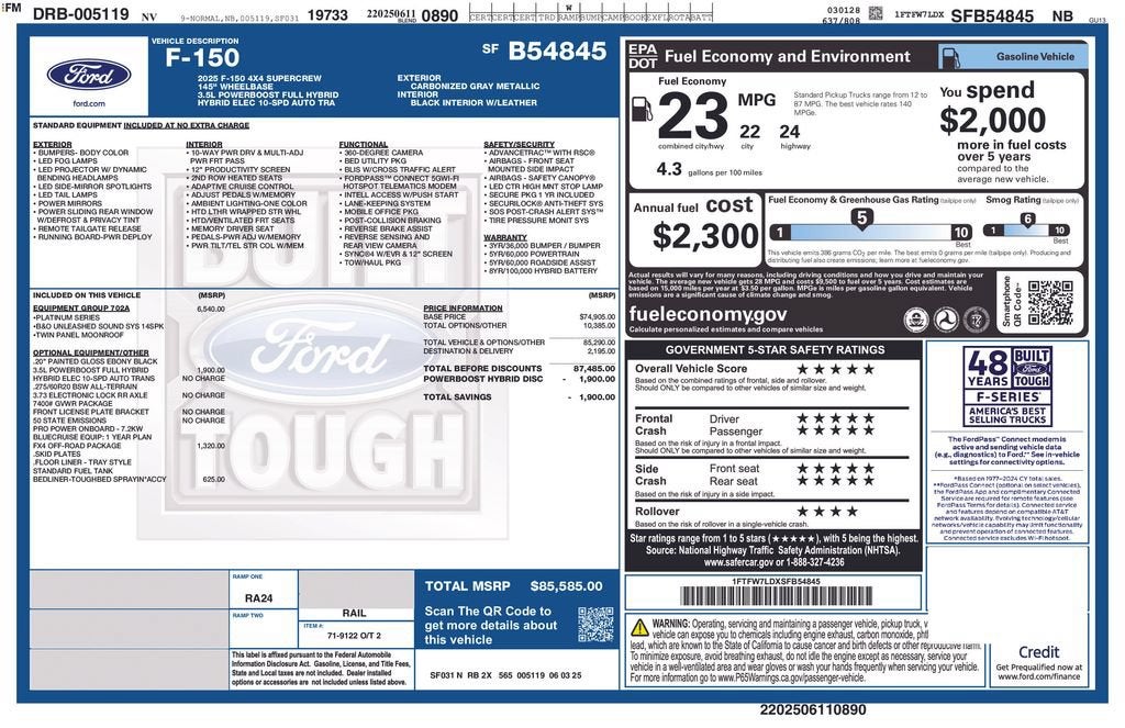 2025 Ford F-150 Platinum