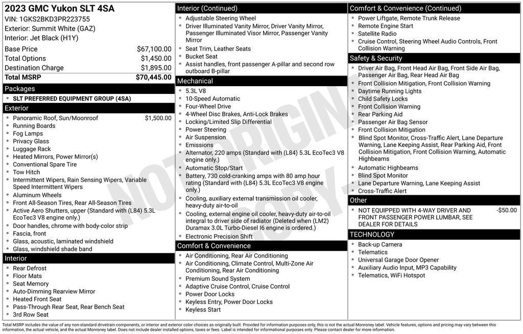 2023 GMC Yukon SLT