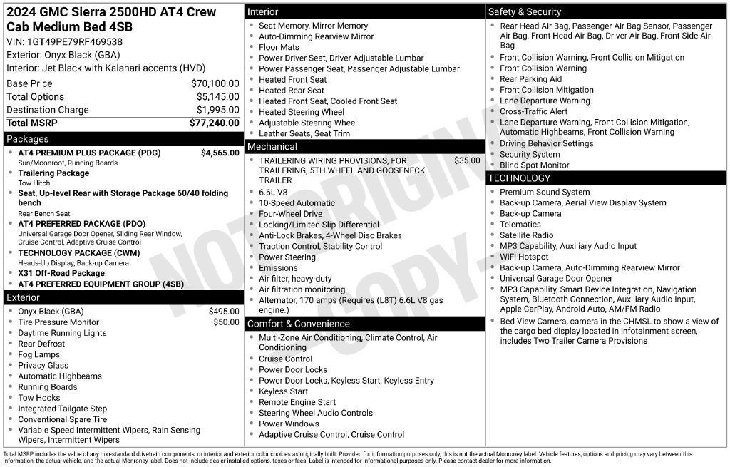 2024 GMC Sierra 2500 HD AT4