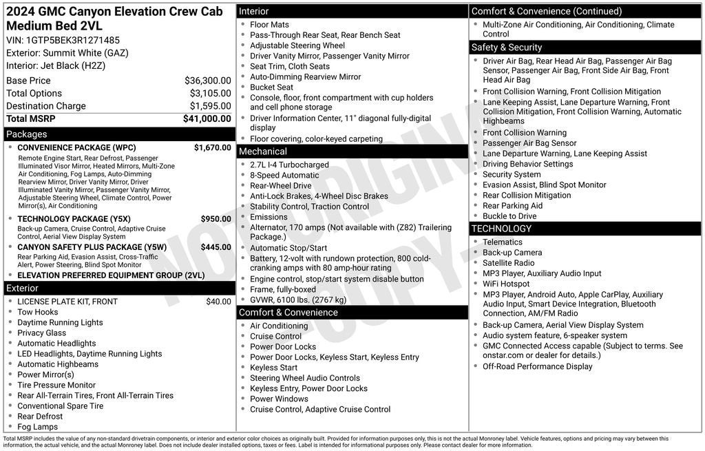 2024 GMC Canyon Elevation