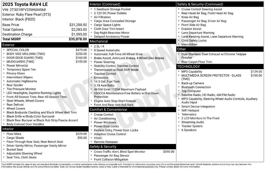 2025 Toyota RAV4 LE