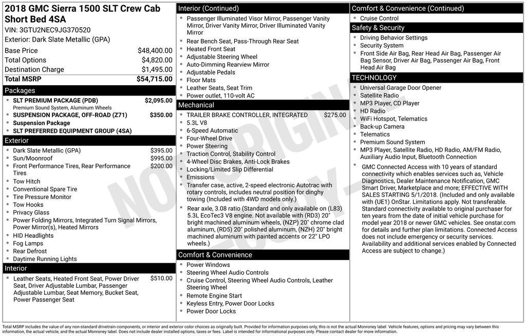 2018 GMC Sierra 1500 SLT