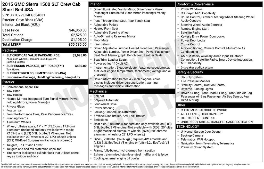 2015 GMC Sierra 1500 SLT