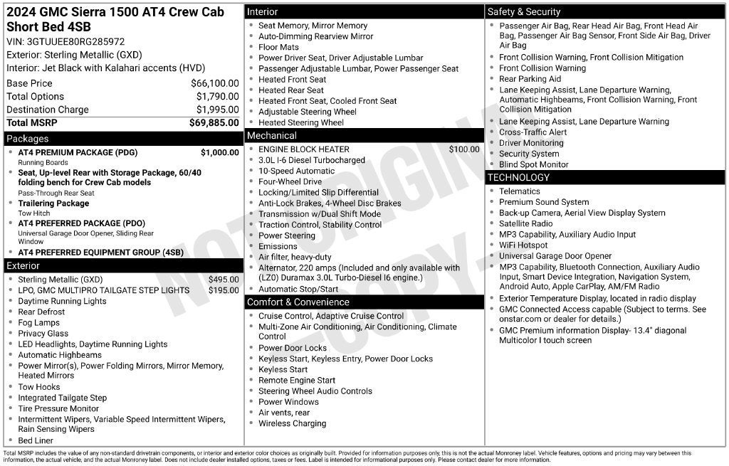 2024 GMC Sierra 1500 AT4