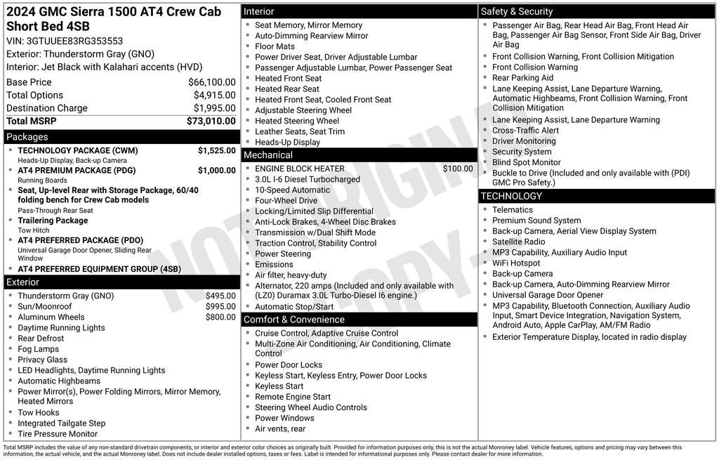 2024 GMC Sierra 1500 AT4