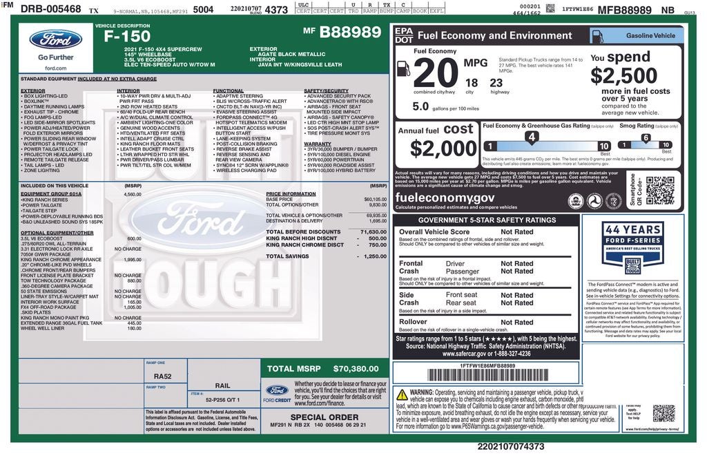 2021 Ford F-150 King Ranch