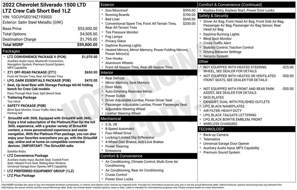 2022 Chevrolet Silverado 1500 LTD LTZ
