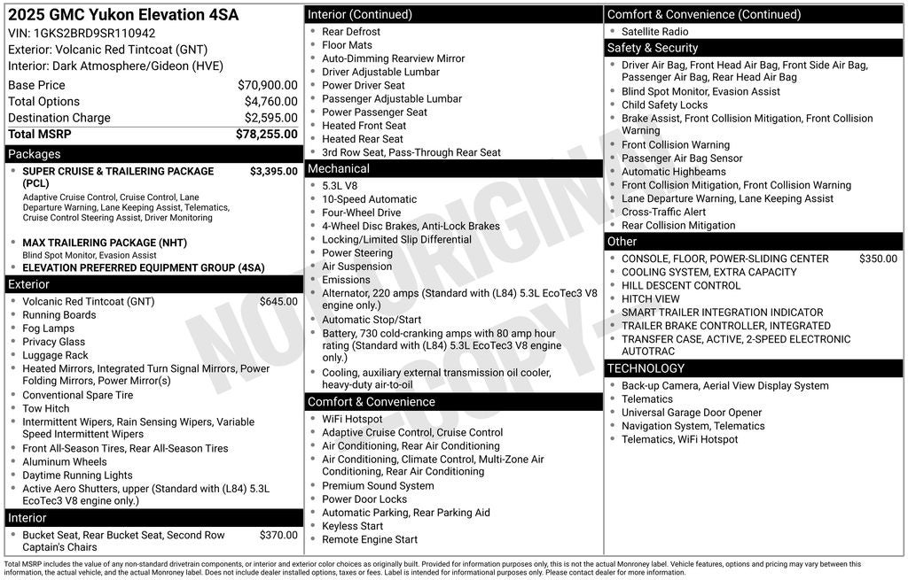 2025 GMC Yukon Elevation