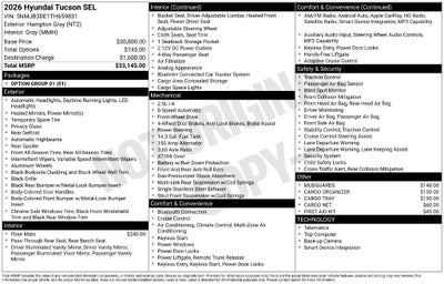 2026 Hyundai Tucson SEL