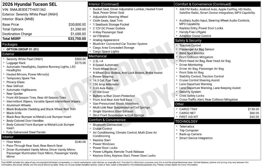 2026 Hyundai Tucson SEL