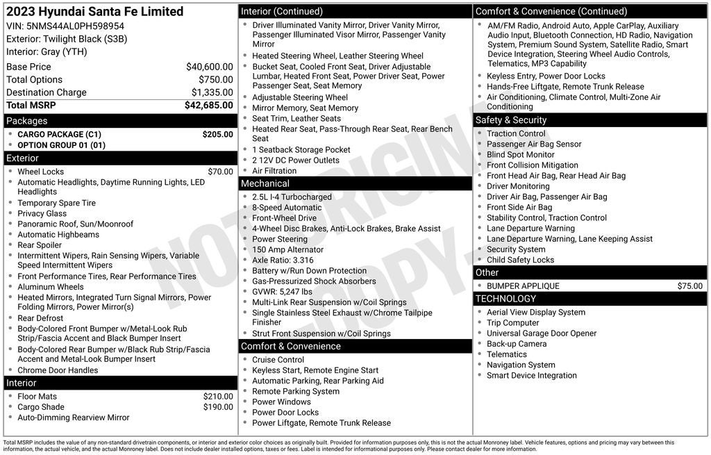 2023 Hyundai Santa Fe Limited