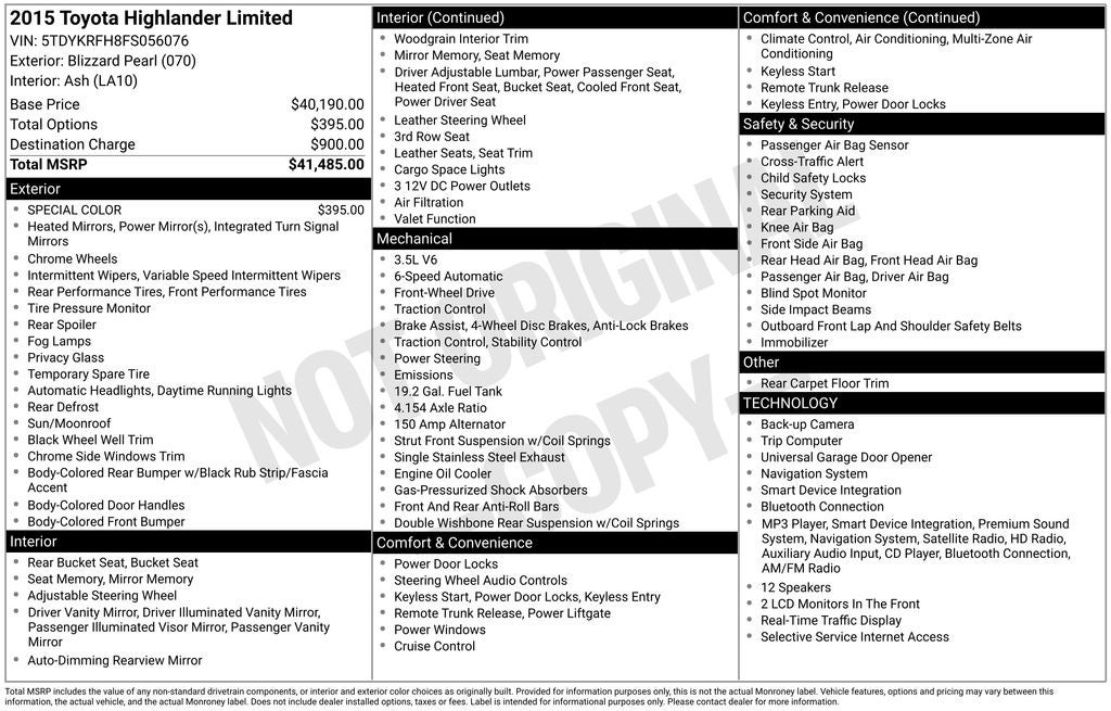 2015 Toyota Highlander Limited